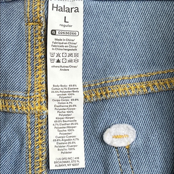 Halara Flex High Waisted Pockets Straight Leg Washed Casual Jeans , 02636266, LG - Picture 5 of 13